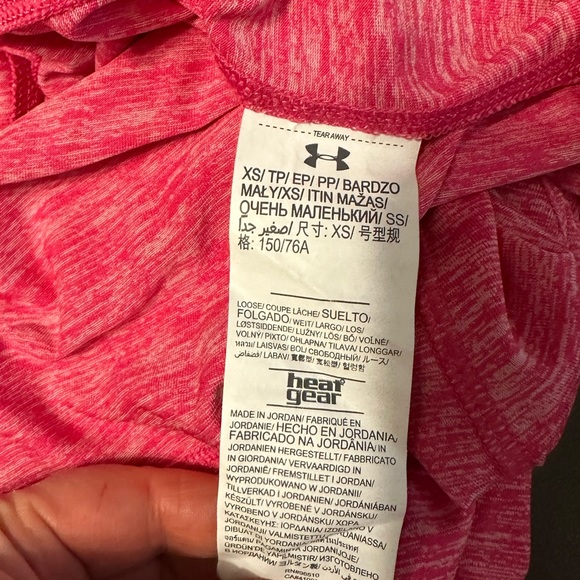 Under Armour heatgear 1/2 zip pink and white xsmall - Picture 8 of 8